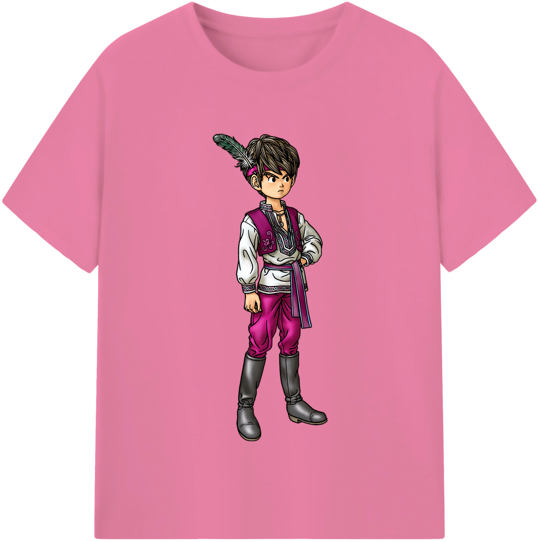 （画像用） ドラゴンクエスト Doragon Kuesuto Dragon Quest 綿100％半袖Tシャツ（フロントプリント）